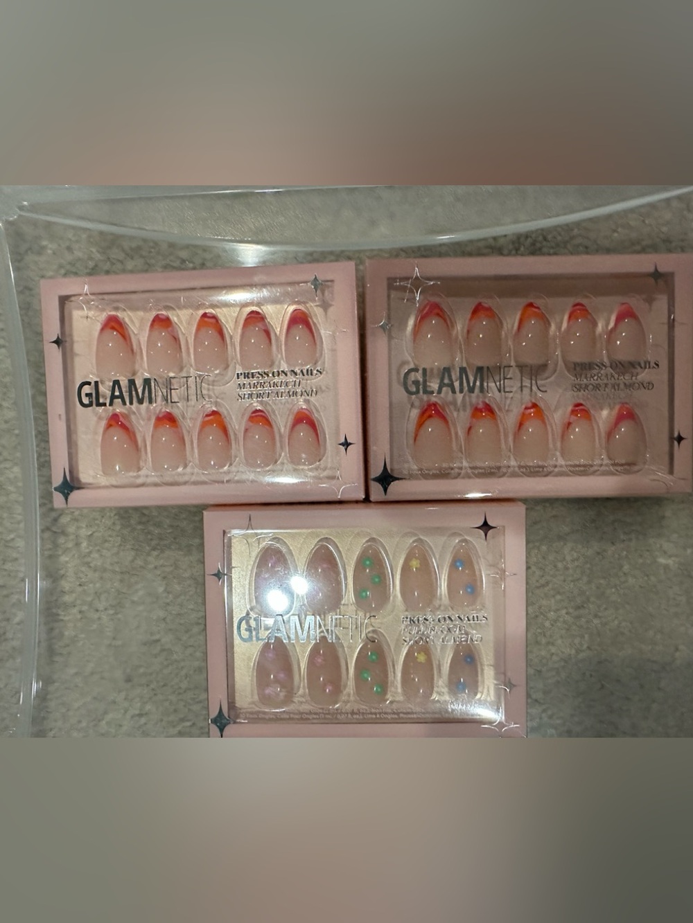 Glamnetic “The Cute and Colorful Set” Three sets sold as one bundle.